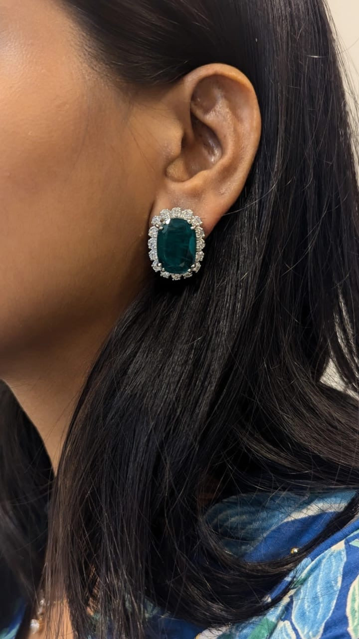 Shaleen Emerald Studs