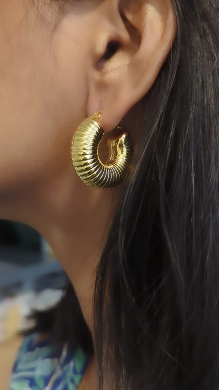 Chunky Gold Hoops