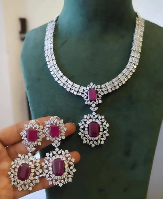Kalista Ruby Necklace Set