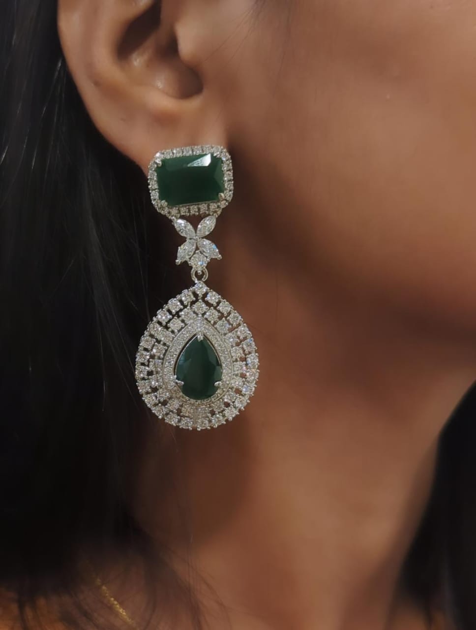 Meher Emerald Earrings