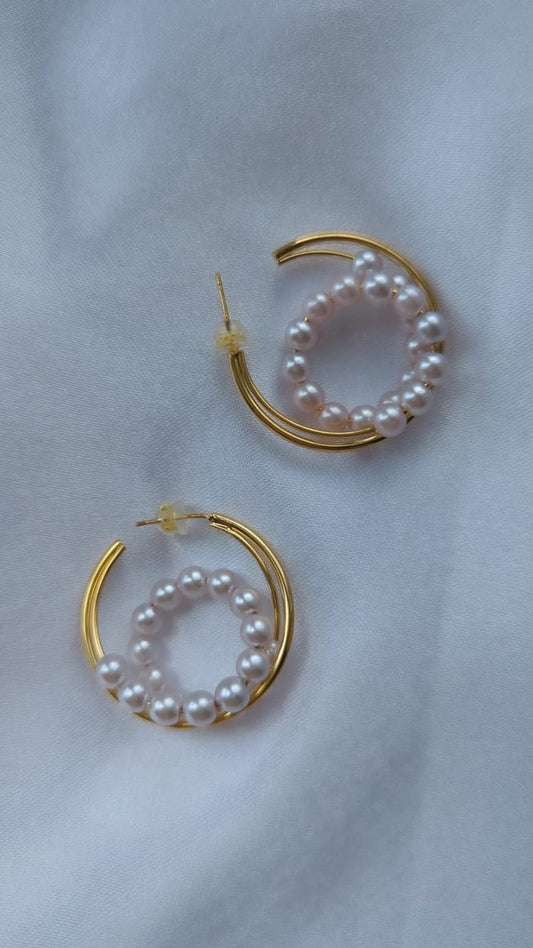 Monika Pearl Hoops