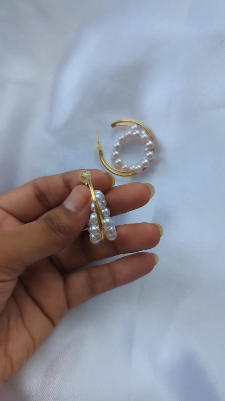 Monika Pearl Hoops