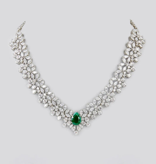 Preeti Emerald & Diamond Set