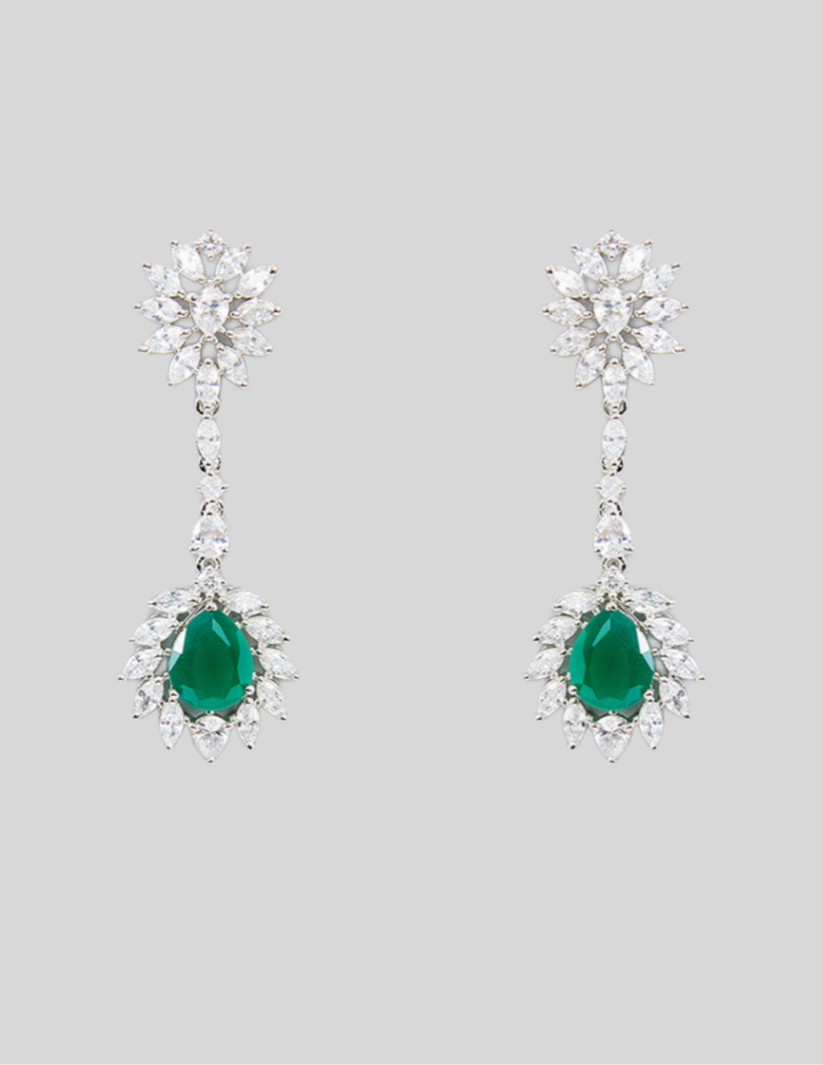 Preeti Emerald & Diamond Set