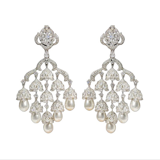 Reshma Diamond & Pearl Earrings