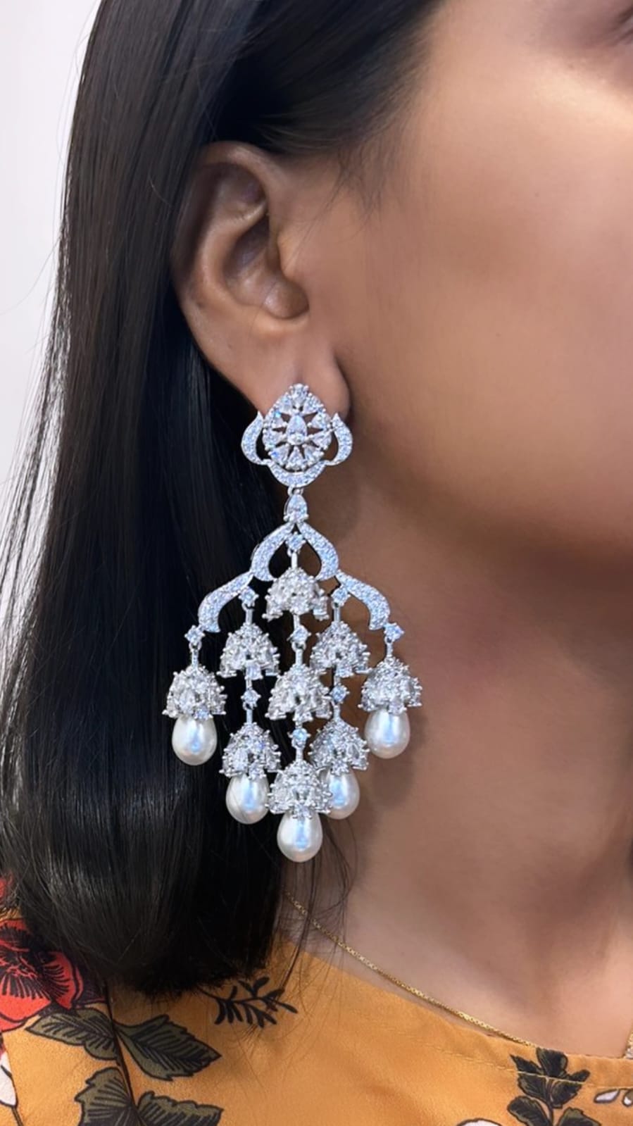 Reshma Diamond & Pearl Earrings