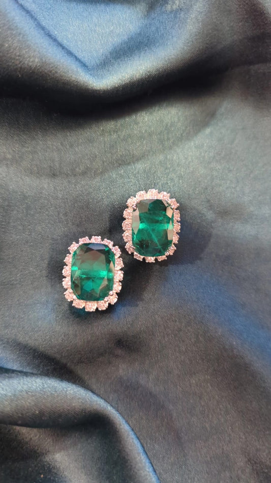 Shaleen Emerald Studs