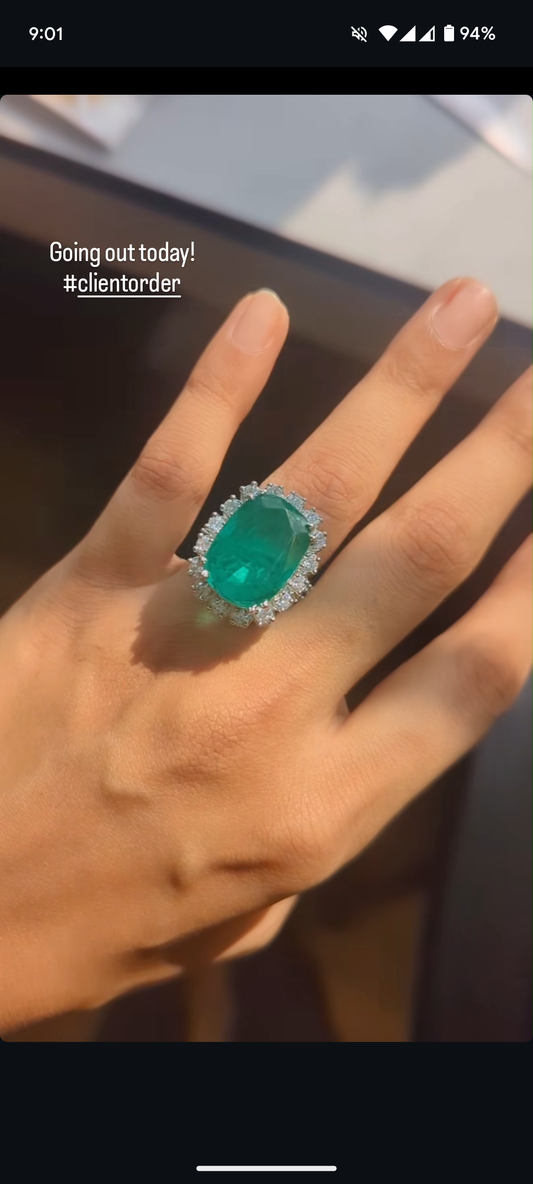 Emerald Doublet Ring