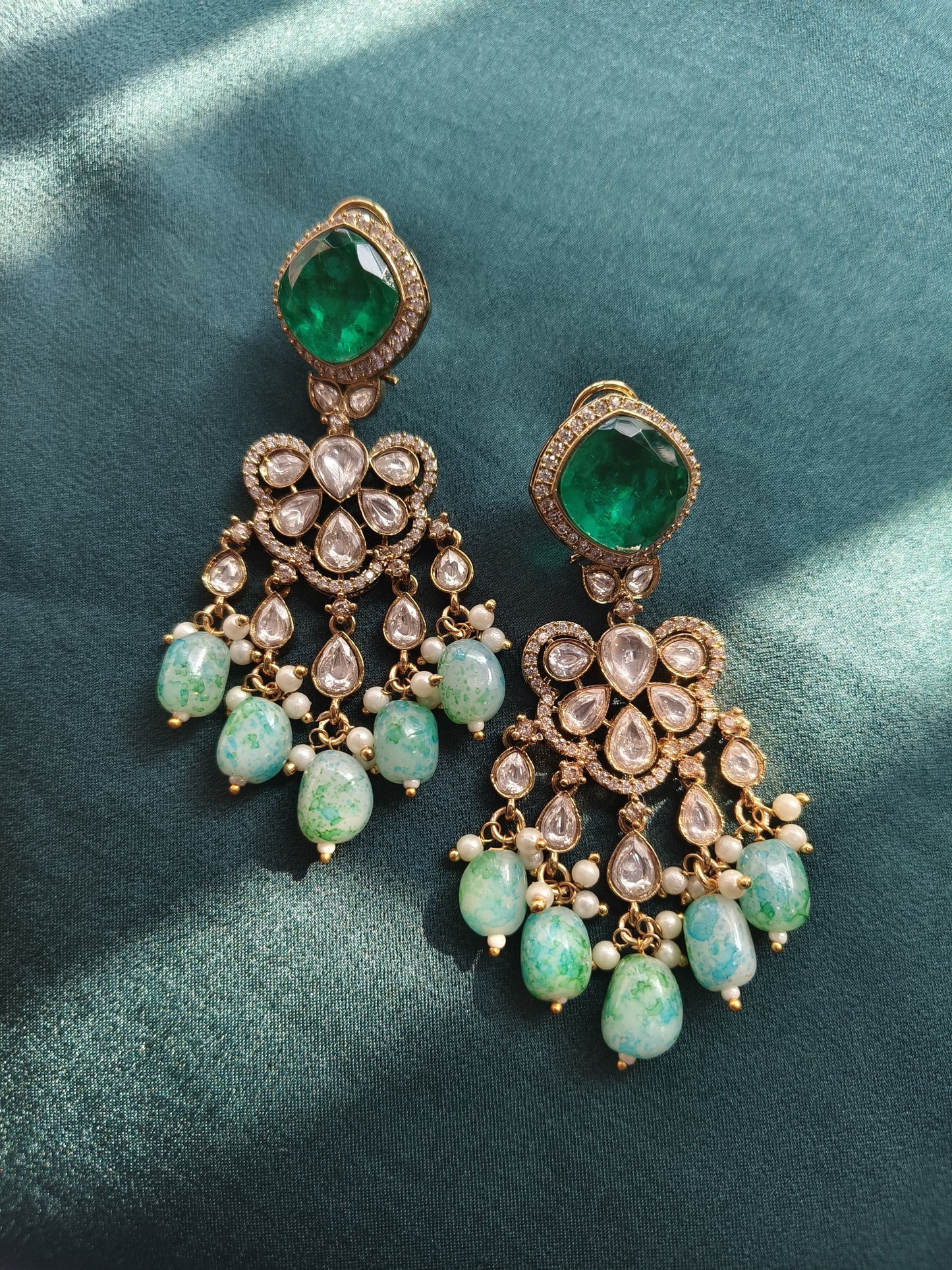Emerald and Mint Chandbali