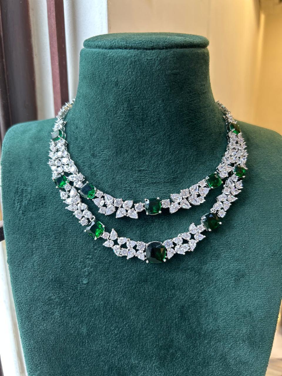 Roopal Emerald and Diamond Set