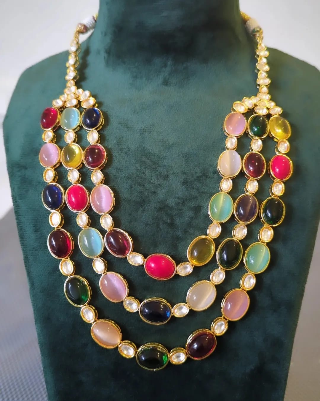 Navratan Necklace Set