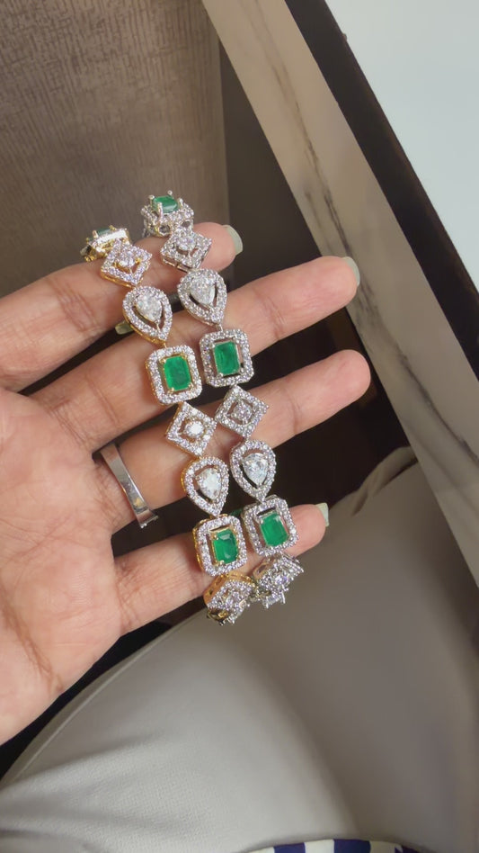 Raha Emerald and Diamond Bracelet