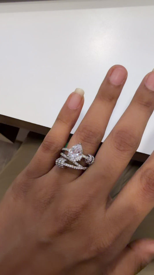 Pear Shaped Diamond Ring