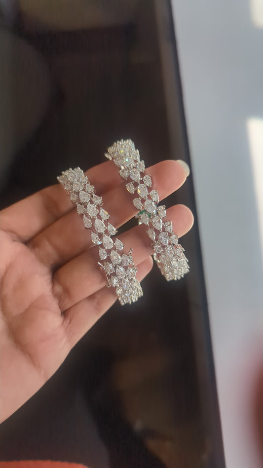 Farhana Pear Shaped Diamond Bangles